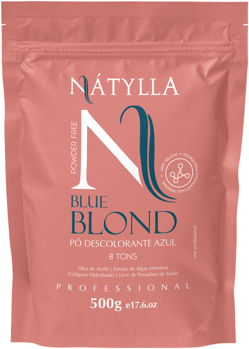 Nátylla Blue Blond — Pó descolorante azul 500g — transformação, mechas e descoloração no atacado pela Nátylla Sul Brasil em Santa Catarina