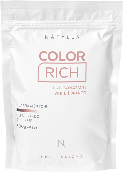 Nátylla Color Rich Branco — Pó descolorante branco 500g — transformação, mechas e descoloração no atacado pela Nátylla Sul Brasil em Santa Catarina
