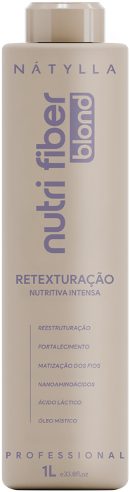 Nátylla Nutri Fiber Blond — Retexturização nutritiva intensa matizadora 1L — progressivas e alisamentos sem formol no atacado pela Nátylla Sul Brasil em Santa Catarina